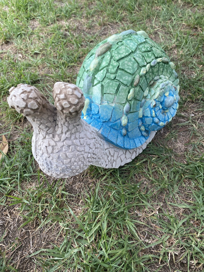 Mosaic Look Snail Garden Statue Ornament Figurine Home Decor