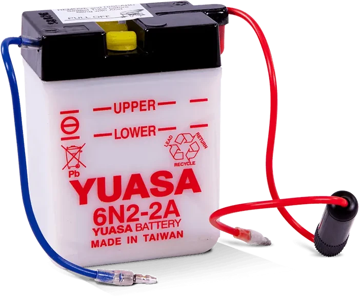 Motorcycle 6N2-2A 6V 2 AH Flooded Lead Acid Powersports Battery