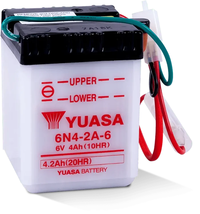 Motorcycle 6N4-2A-6 6V N/A 4AH Flooded Lead Acid Powersports Battery