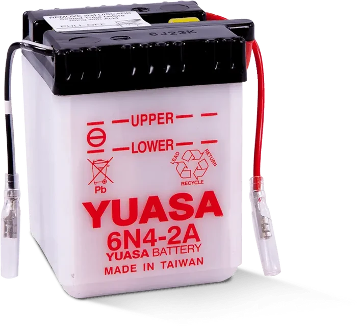 Motorcycle 6N4-2A 6V 4 AH Flooded Lead Acid Powersports Battery