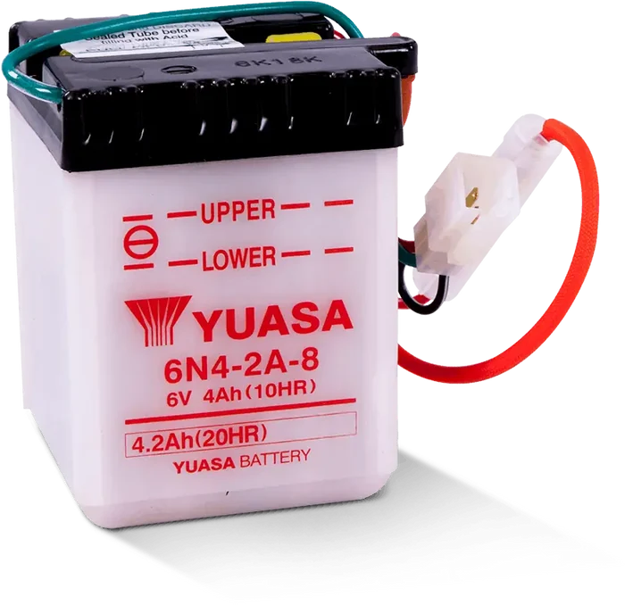 Motorcycle 6N4-2A-8 6V N/A 4AH Flooded Lead Acid Powersports Battery