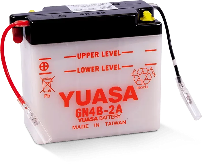 Motorcycle 6N4B-2A 6V N/A 4AH Flooded Lead Acid Powersports Battery