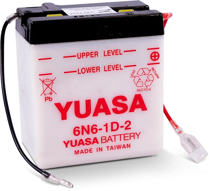 Motorcycle 6N6-1D-2 6V 6 AH Flooded Lead Acid Powersports Battery