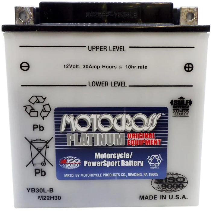 Motorcycle CB30L-B 12V 320CCA 30Ah Flooded Lead Acid Powersports Battery