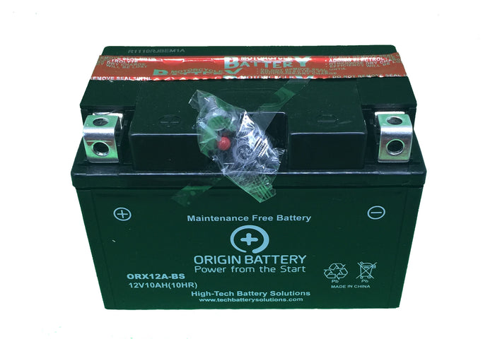 Motorcycle PTX12A-BS 12V 175CCA 10Ah AGM Powersports Battery
