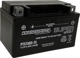 Motorcycle PTX7ABS-FS 12V 90CCA 6Ah AGM Powersports Battery