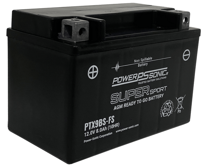 Motorcycle YTX9A-BS 12V 120CCA 9Ah AGM Powersports Battery