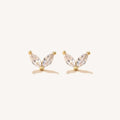 Multi-color Sprouts Earrings Gold / White Earrings MelodyNecklace