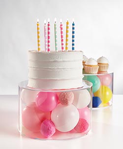 MULTI-COLORED STRIPE CANDLES, SET OF 16