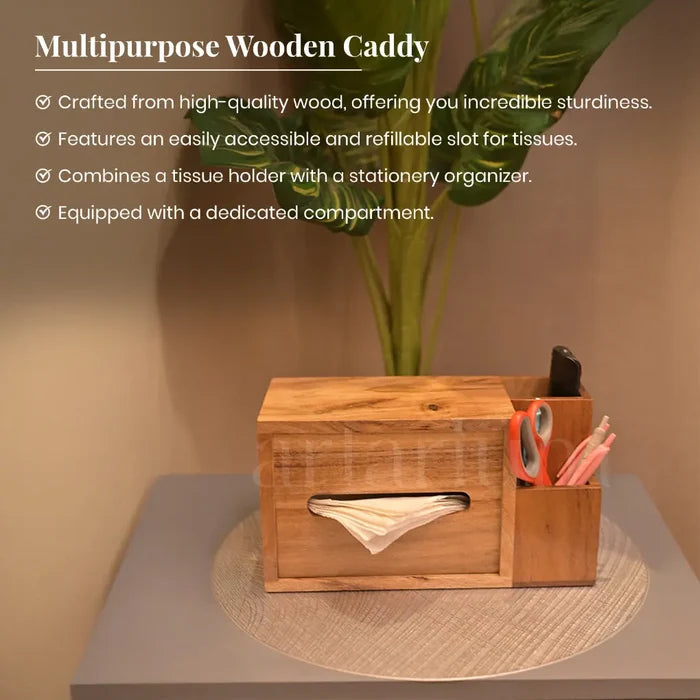 Multipurpose Wooden Caddy The Artarium
