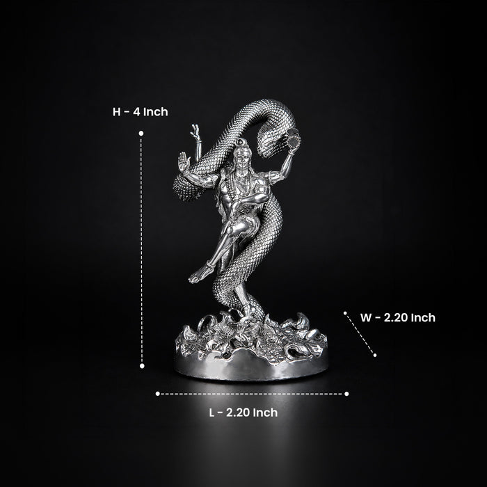 Mystical Shiva Silver Plated Idol
