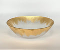NAPLES GLASS SERVING BOWL, GOLD