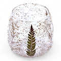 Natural Floral Glass - Straight Candle Holder -  Pino - (10x9cm)
