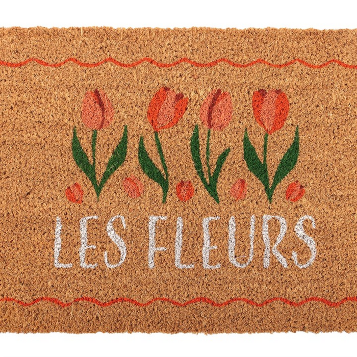 Natural Les Fleurs Tulip Doormat
