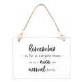 Nice And Normal Family Hanging Sign