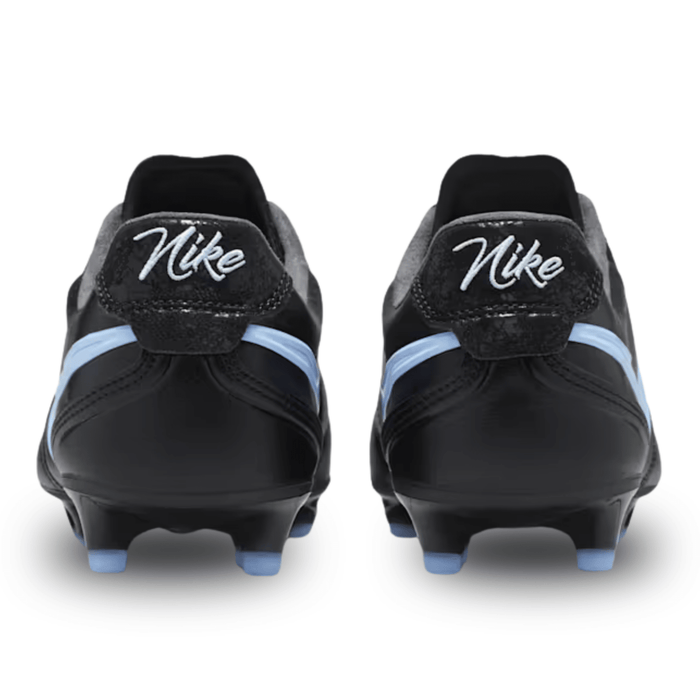 Nike Tiempo Ligera Pro FG Soccer Cleats (Black/Obsidian/Ice Blue) | SoccerWearhouse