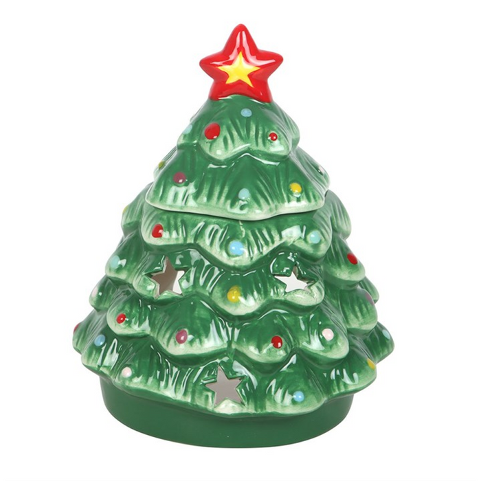 Nostalgic Christmas Tree Shaped Ceramic Oil Burner