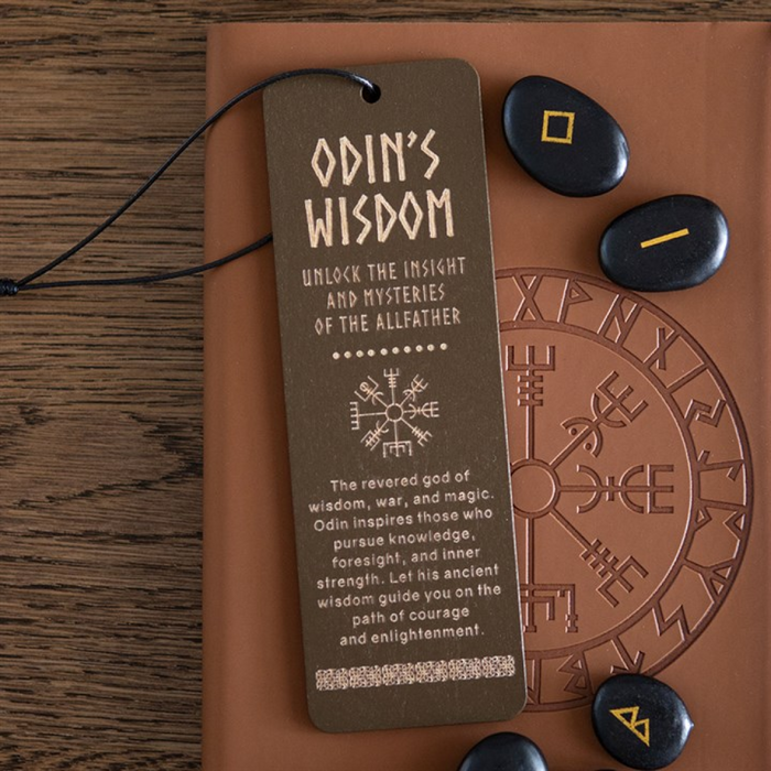 Odin's Wisdom Wooden Bookmark