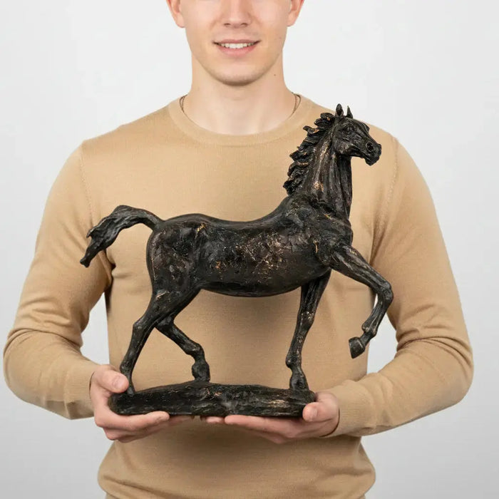 On a Dancing Trot - Horse Figurine
