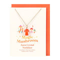 Orange Aura Crystal Mushroom Necklace Greeting Card