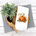 Orange Pumpkin Tea Towel, Fall Tea Towel, Fall Kitchen Décor, Fall Party Décor
