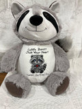 Personalized Raccoon Cuddle Bandit - Embroidered Baby Keepsake