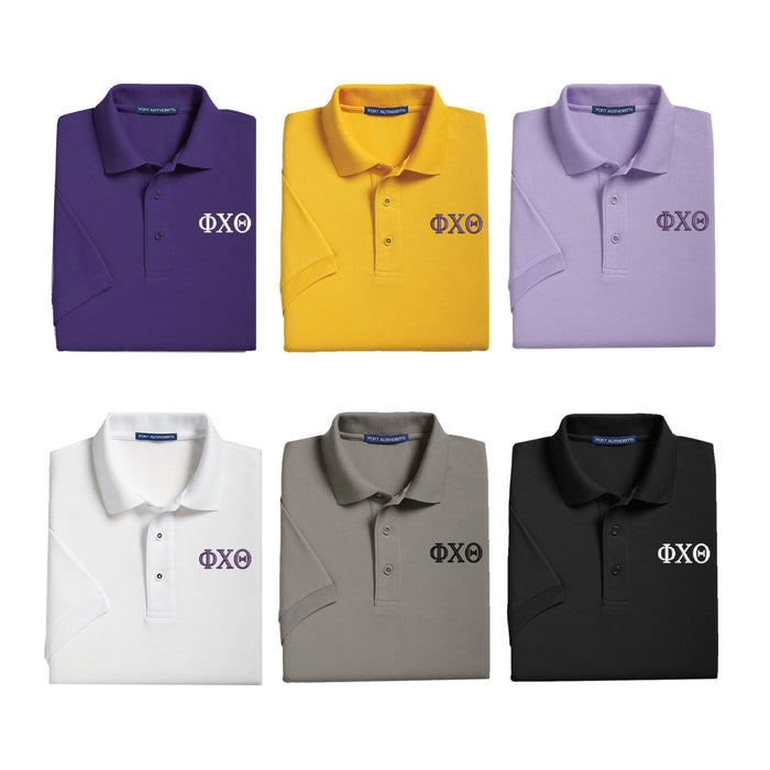 Phi Chi Theta Cotton Pique Polo