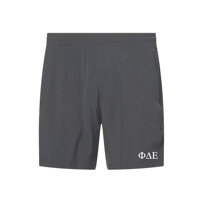 Phi Delta Epsilon lululemon Pace Breaker Linerless Short - Onxy Grey 7"