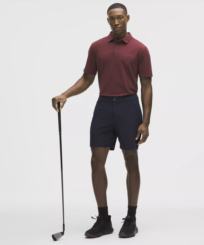 Phi Mu Delta lululemon Evolution Short-Sleeve Polo - Wineberry