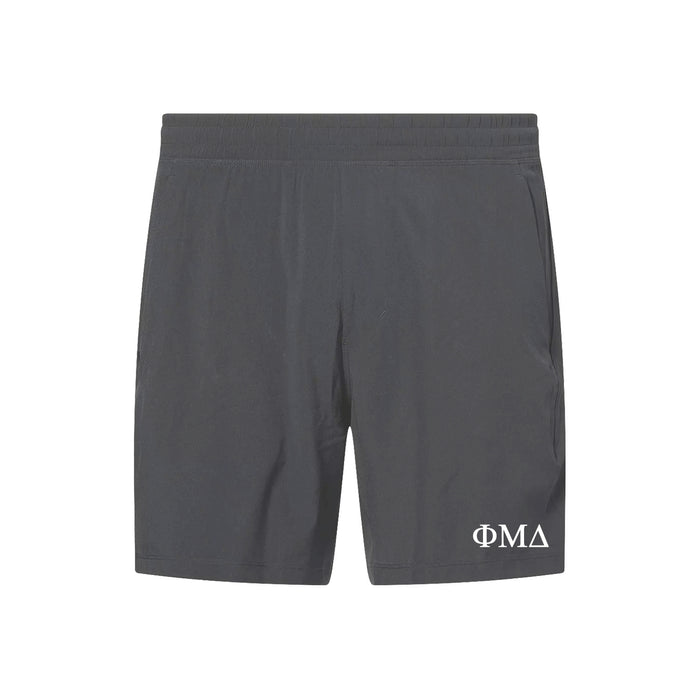 Phi Mu Delta lululemon Pace Breaker Linerless Short - Onxy Grey 7"