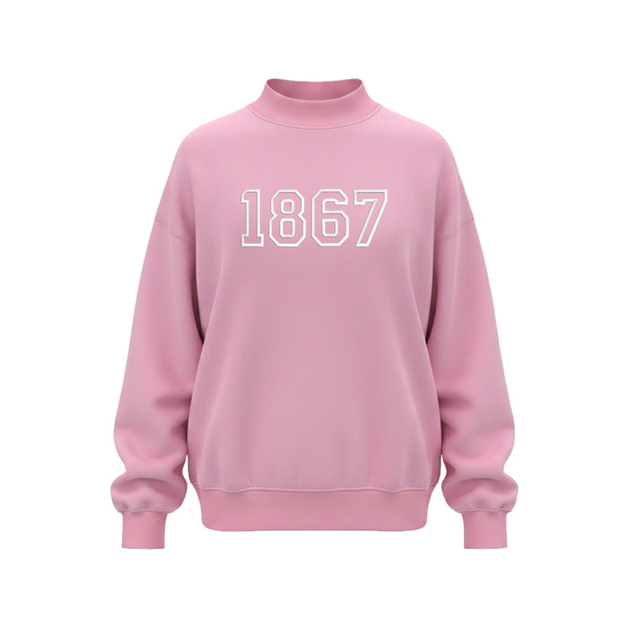 Pi Beta Phi 1867 Mock Neck Sweatshirt - Pink