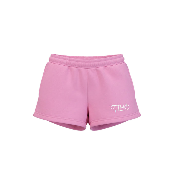 Pi Beta Phi Fave Fit Shorts - Pink - New Logo