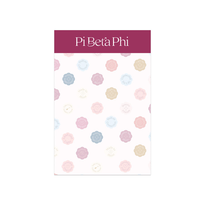 Pi Beta Phi Logo Notepad - Badges