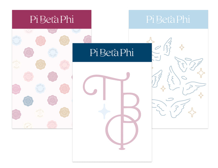 Pi Beta Phi Logo Notepad - Set of 3