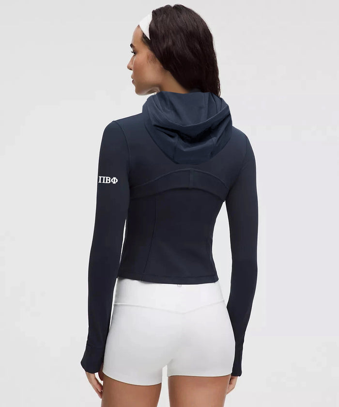 Pi Beta Phi lululemon Define Cropped Hooded Jacket Nulu - NAVY