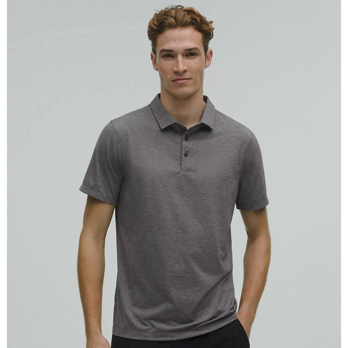 Pi Kappa Alpha lululemon Evolution Short-Sleeve Polo - Heathered Black
