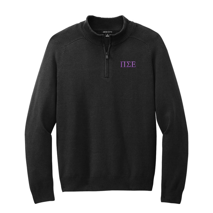 Pi Sigma Epsilon 1/4-Zip Monogrammed Sweater