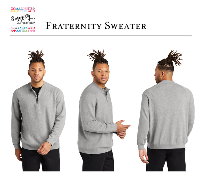 Pi Sigma Epsilon 1/4-Zip Monogrammed Sweater