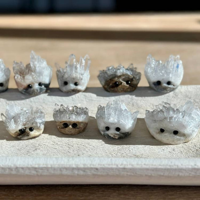 Picki Nicki Punk Rocks Quartz Crystals with Faces Crystal Hedgehogs