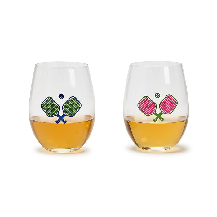 PICKLEBALL STEMLESS WINE GLASS