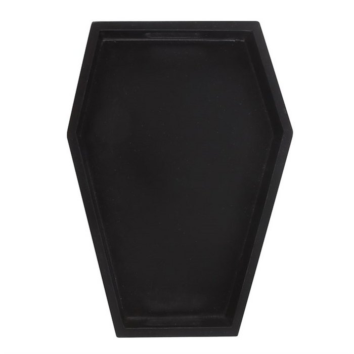 Plain Black Coffin Trinket Tray