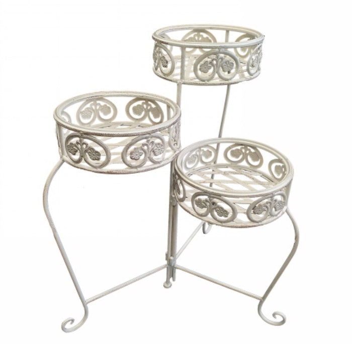 Plant Stand Planter Flower Holder Home Garden Antique White
