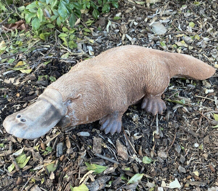 22nice4me Garden Statues large hand-painted concrete platypus ornament with an antique finish for outdoor decor