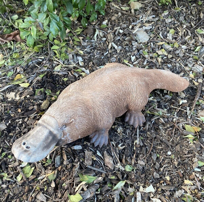 22nice4me Garden Statues hand-painted concrete platypus ornament with an antique finish for outdoor garden decor