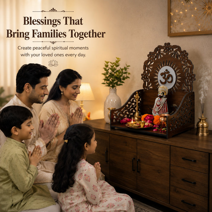 Premium Wooden Singhasan for Laddu Gopal , Murti And Other Idols| Decorative Wooden Throne for God Idols | African Cherry Finish | Venlay Wood