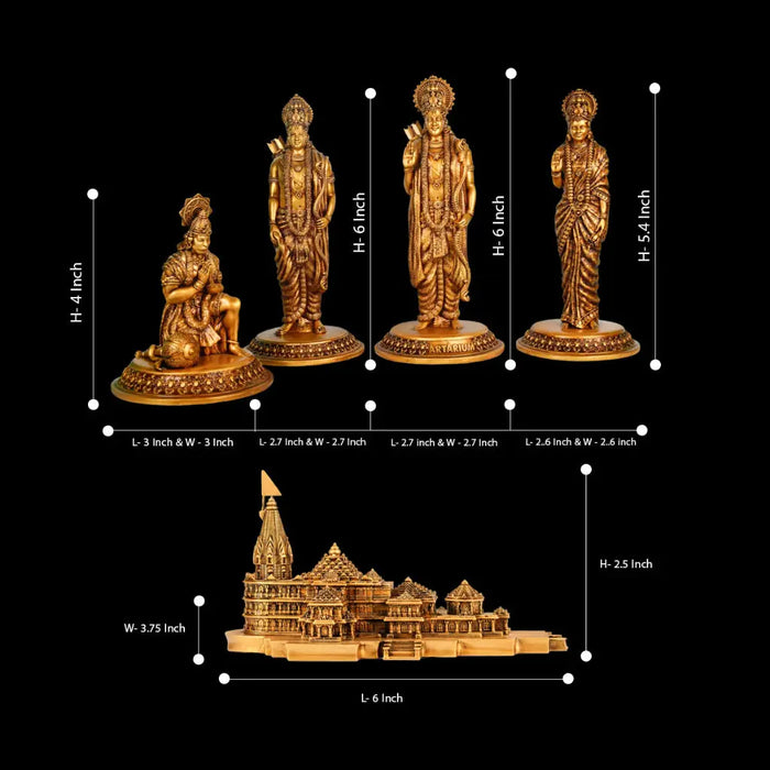 Ram Darbar & Ayodhya Ram Mandir Murti Set