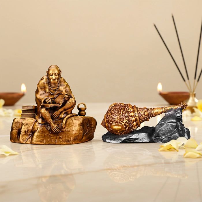 Ramayani Lord Hanuman Ji & Lord Hanuman Gada Idol Set