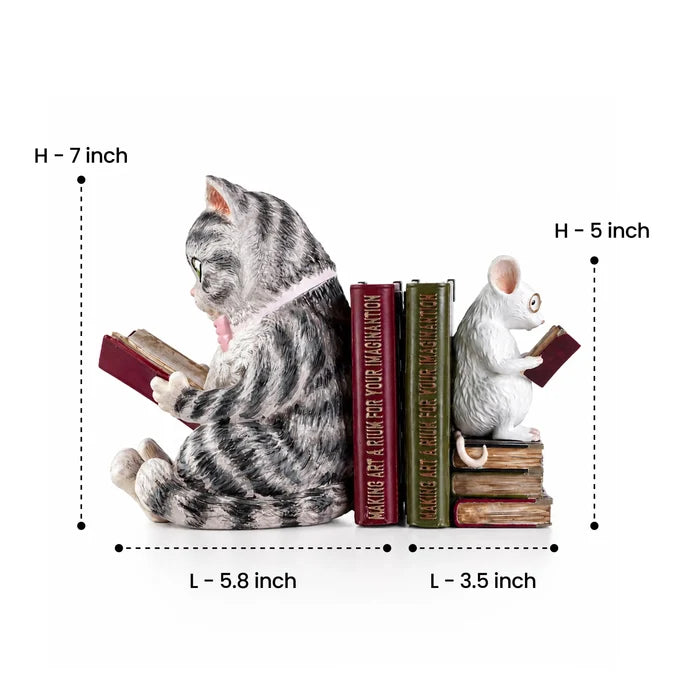 Reading Buddies : Cat & Mouse Bookend