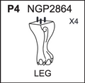 Replacement Part NG2670B Legs Set of 4 NGP2864