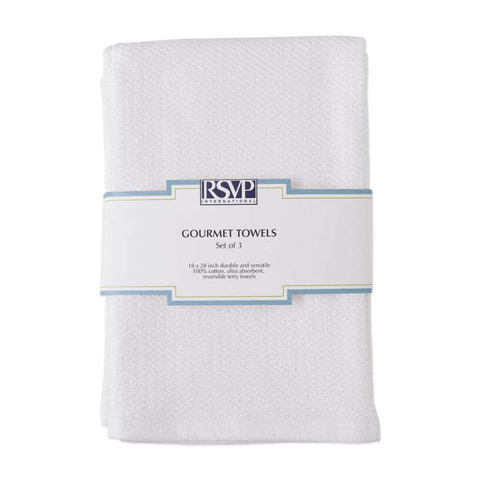 REVERSE TERRY TOWEL, SET OF 3